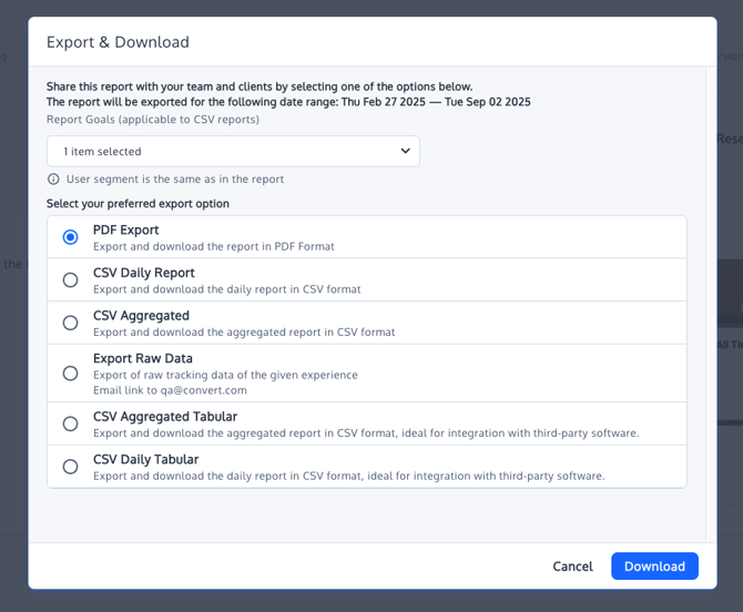 ExportDownload