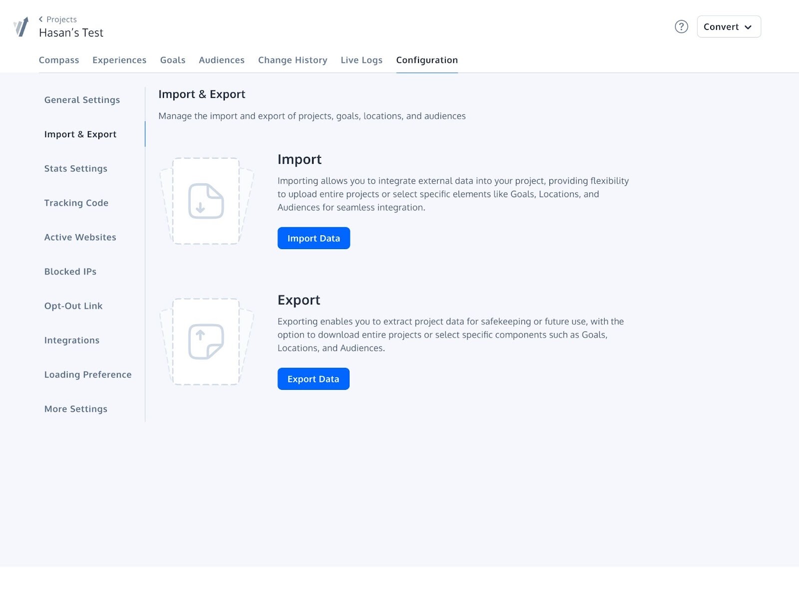 How to Use the Import & Export Feature