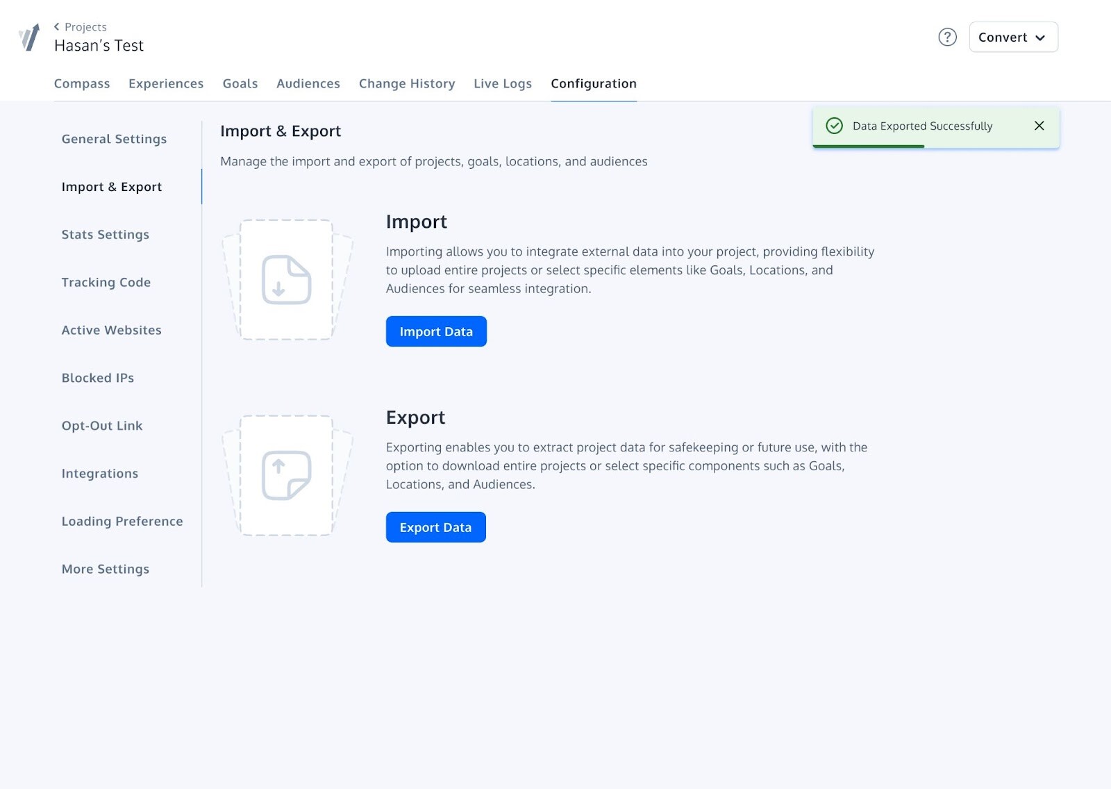 How to Use the Import & Export Feature