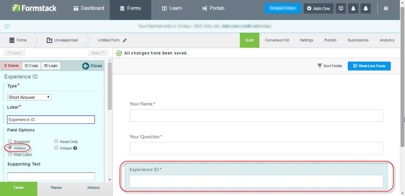 Pushing Convert Experiences Data to Formstack Submissions
