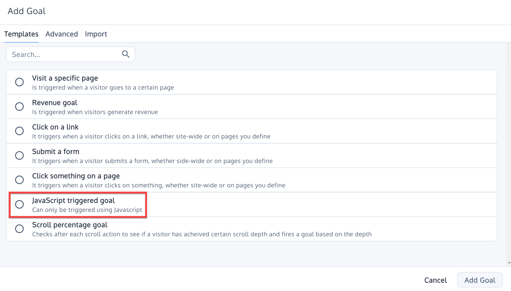 Tracking Form Submission using a Javascript Triggered Goal
